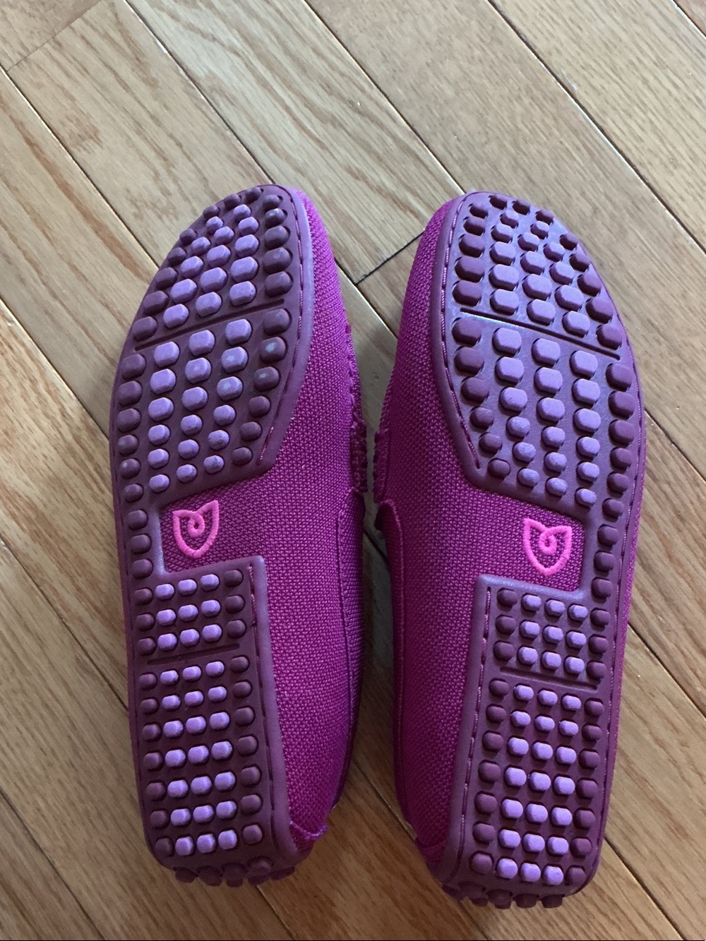 Rothy's Fuchsia Knit Slip-On Loafers - Picture 2 of 5